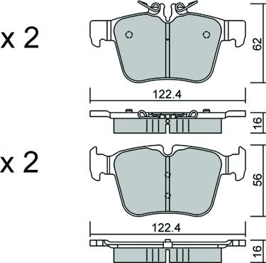 AISIN BPMB-2016 - Set placute frana,frana disc aaoparts.ro