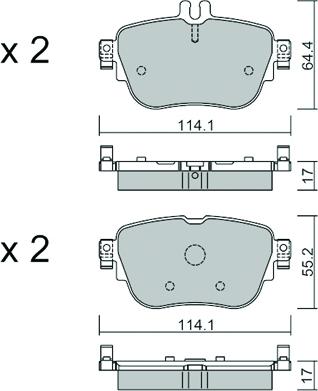 AISIN BPMB-2017 - Set placute frana,frana disc aaoparts.ro