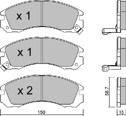 AISIN BPMI-1902 - Set placute frana,frana disc aaoparts.ro