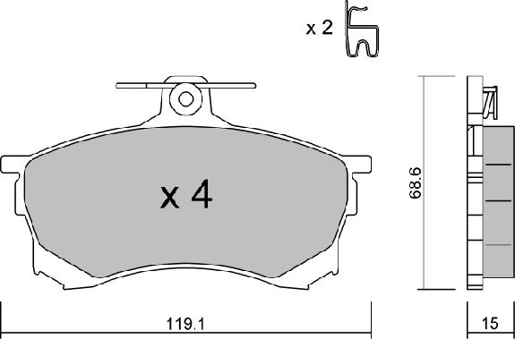 AISIN BPMI-1002 - Set placute frana,frana disc aaoparts.ro