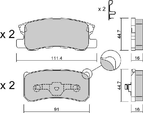 AISIN BPMI-2002 - Set placute frana,frana disc aaoparts.ro