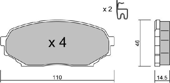 AISIN BPMZ-1900 - Set placute frana,frana disc aaoparts.ro