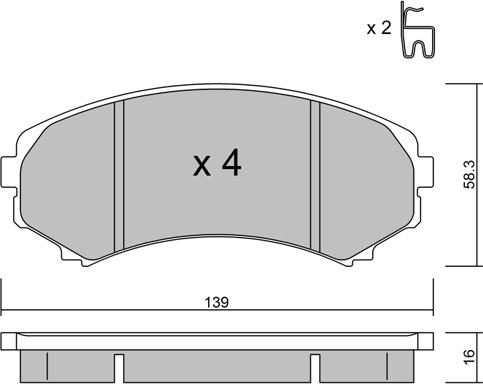 AISIN BPMZ-1910 - Set placute frana,frana disc aaoparts.ro