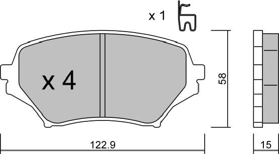 AISIN BPMZ-1004 - Set placute frana,frana disc aaoparts.ro