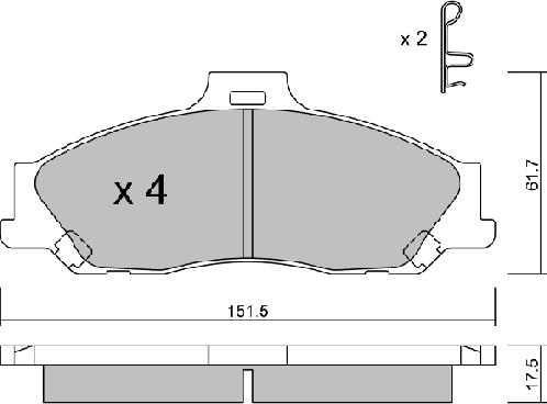 AISIN BPMZ-1006 - Set placute frana,frana disc aaoparts.ro