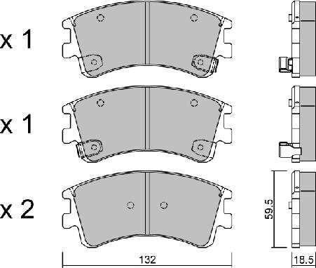 AISIN BPMZ-1001 - Set placute frana,frana disc aaoparts.ro