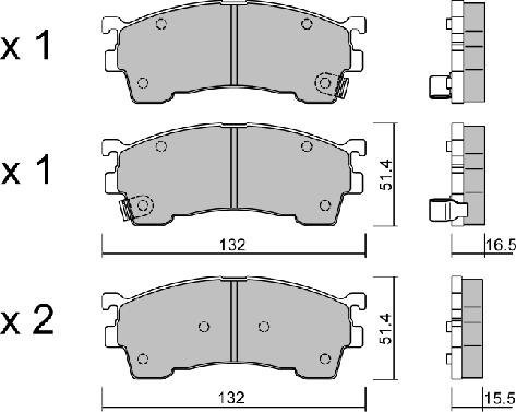 AISIN BPMZ-1003 - Set placute frana,frana disc aaoparts.ro