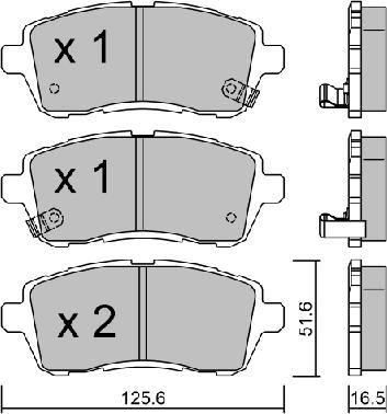 AISIN BPMZ-1002 - Set placute frana,frana disc aaoparts.ro