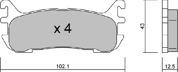 AISIN BPMZ-2004 - Set placute frana,frana disc aaoparts.ro