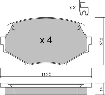 AISIN BPMZ-2005 - Set placute frana,frana disc aaoparts.ro