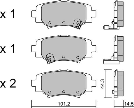 AISIN BPMZ-2006 - Set placute frana,frana disc aaoparts.ro