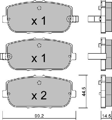 AISIN BPMZ-2003 - Set placute frana,frana disc aaoparts.ro