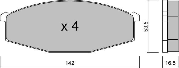 AISIN BPNI-1917 - Set placute frana,frana disc aaoparts.ro