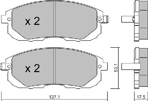 AISIN BPNI-1005 - Set placute frana,frana disc aaoparts.ro