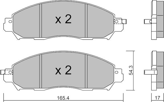 AISIN BPNI-1020 - Set placute frana,frana disc aaoparts.ro