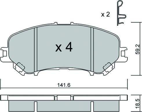 AISIN BPNI-1022 - Set placute frana,frana disc aaoparts.ro