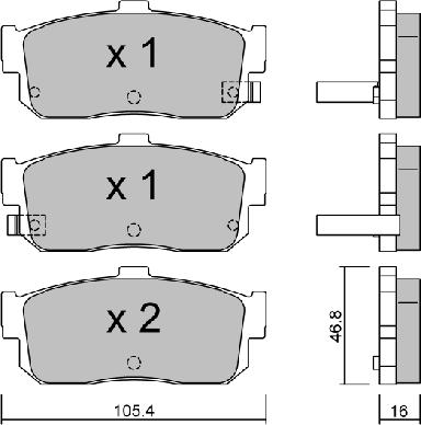 AISIN BPNI-2902 - Set placute frana,frana disc aaoparts.ro