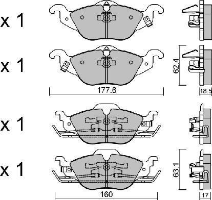 AISIN BPOP-1006 - Set placute frana,frana disc aaoparts.ro