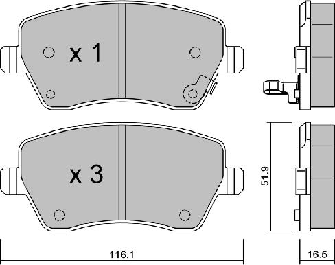 AISIN BPOP-1008 - Set placute frana,frana disc aaoparts.ro