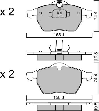 AISIN BPOP-1012 - Set placute frana,frana disc aaoparts.ro