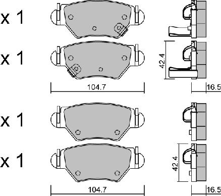 AISIN BPOP-2005 - Set placute frana,frana disc aaoparts.ro