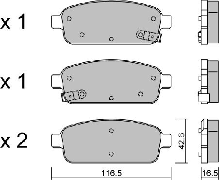 AISIN BPOP-2006 - Set placute frana,frana disc aaoparts.ro