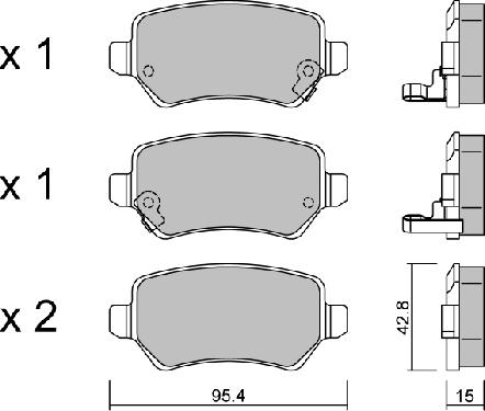 AISIN BPOP-2001 - Set placute frana,frana disc aaoparts.ro