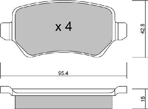 AISIN BPOP-2003 - Set placute frana,frana disc aaoparts.ro