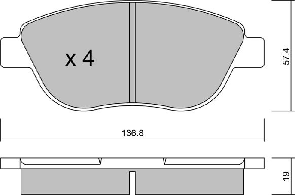 AISIN BPPE-1004 - Set placute frana,frana disc aaoparts.ro
