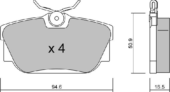 AISIN BPVW-2900 - Set placute frana,frana disc aaoparts.ro