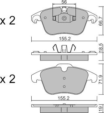 AISIN BPPE-1026 - Set placute frana,frana disc aaoparts.ro