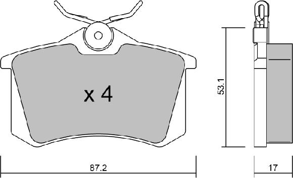 AISIN BPPE-2002 - Set placute frana,frana disc aaoparts.ro