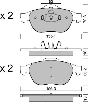 AISIN BPRE-1003 - Set placute frana,frana disc aaoparts.ro