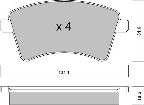 AISIN BPRE-1014 - Set placute frana,frana disc aaoparts.ro