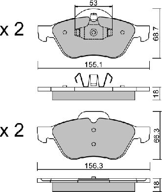 AISIN BPRE-1010 - Set placute frana,frana disc aaoparts.ro