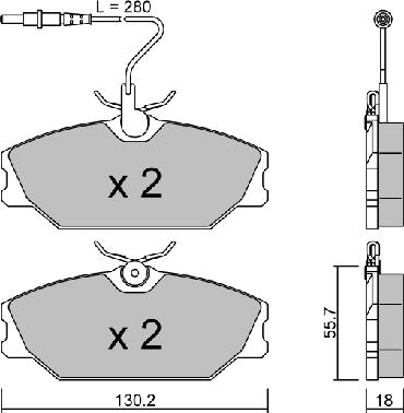 AISIN BPRE-1018 - Set placute frana,frana disc aaoparts.ro