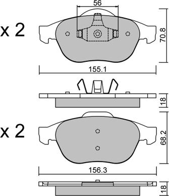 AISIN BPRE-1026 - Set placute frana,frana disc aaoparts.ro