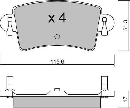 AISIN BPRE-2004 - Set placute frana,frana disc aaoparts.ro