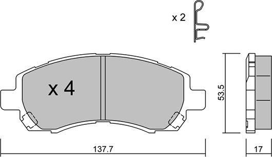 AISIN BPSB-1001 - Set placute frana,frana disc aaoparts.ro