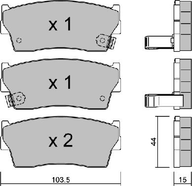 AISIN BPSZ-1900 - Set placute frana,frana disc aaoparts.ro