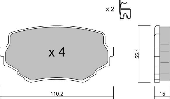 AISIN BPSZ-1902 - Set placute frana,frana disc aaoparts.ro