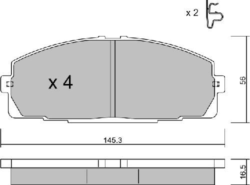 AISIN BPTO-1914 - Set placute frana,frana disc aaoparts.ro