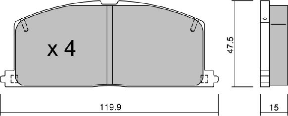 AISIN BPTO-1921 - Set placute frana,frana disc aaoparts.ro