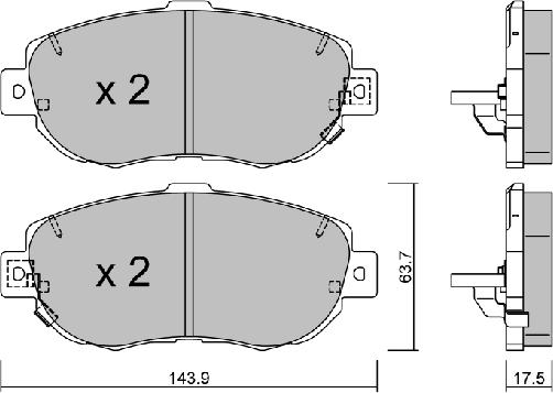 AISIN BPTO-1923 - Set placute frana,frana disc aaoparts.ro