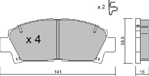 AISIN BPTO-1922 - Set placute frana,frana disc aaoparts.ro