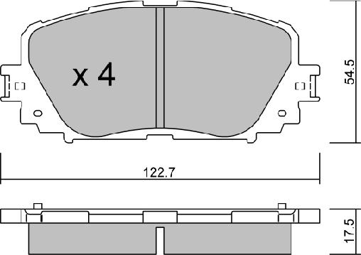 AISIN BPTO-1005 - Set placute frana,frana disc aaoparts.ro