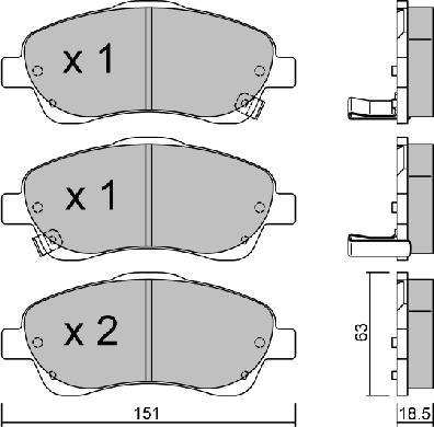 AISIN BPTO-1001 - Set placute frana,frana disc aaoparts.ro