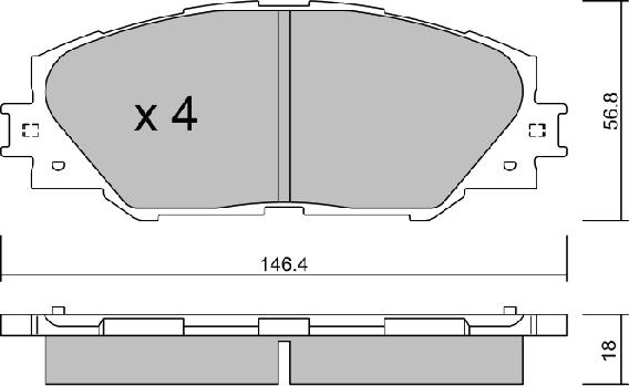 AISIN BPTO-1011 - Set placute frana,frana disc aaoparts.ro