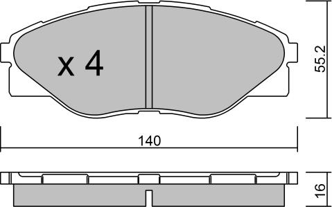 AISIN BPTO-1029 - Set placute frana,frana disc aaoparts.ro