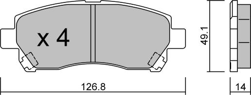 AISIN BPTO-1026 - Set placute frana,frana disc aaoparts.ro